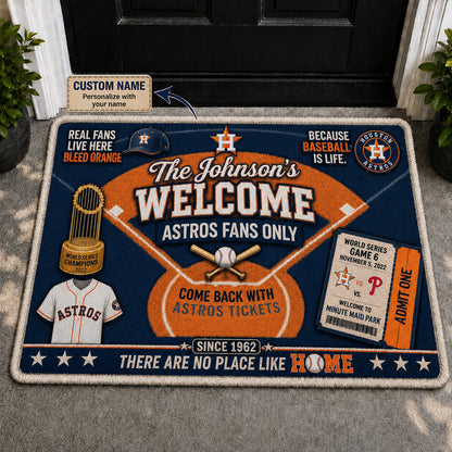 Alfombra personalizada de bienvenida premium de equipo de la MLB – Felpudo de béisbol personalizado