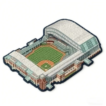 All Baseball Teams Stadium Baseball Fan Custom Quilted Print Premium Welcome Mat Washable Black Border – Personalized Baseball Doormat