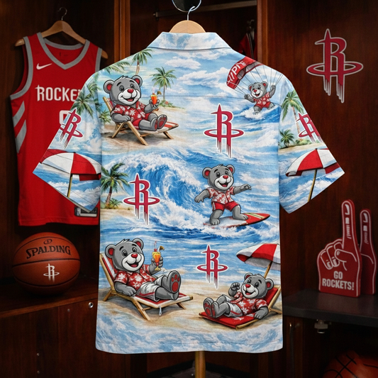 HR Basketball Mascot Beach Viber Unisex Hawaiian Shirt For Men & Women