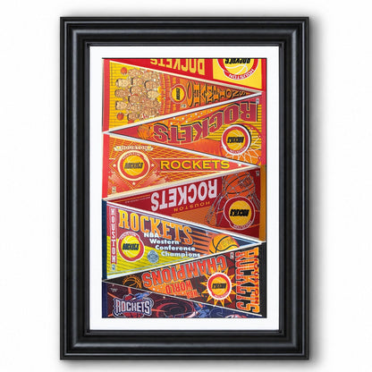 All Basketball Teams Vintage Pennant Anniversary For Fans No Frame Vertical Poster - 5to9vibe