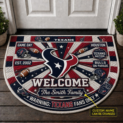Official-Inspired Football Fan Custom Premium Welcome Mat – Personalized Doormat