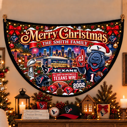 All Football Teams Personalized Christmas Night Bunting Flag - 5to9vibe