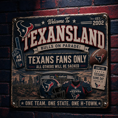 All Football Fans Teams Rustic Only Vintage Metal Sign - 5to9vibe