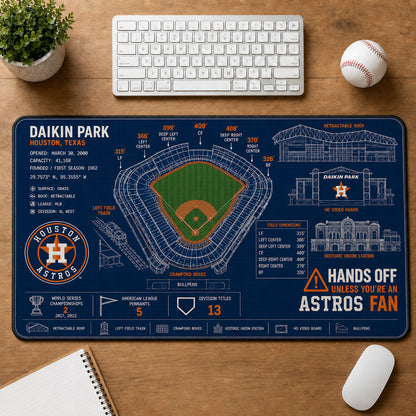 All Baseball Legendary Stadiums Masterplan Desk Mat Mouse Pad Plus Size - 5to9vibe
