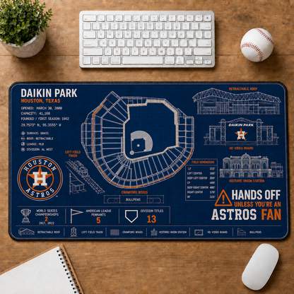 All Baseball Legendary Stadiums Masterplan Desk Mat Mouse Pad Plus Size - 5to9vibe