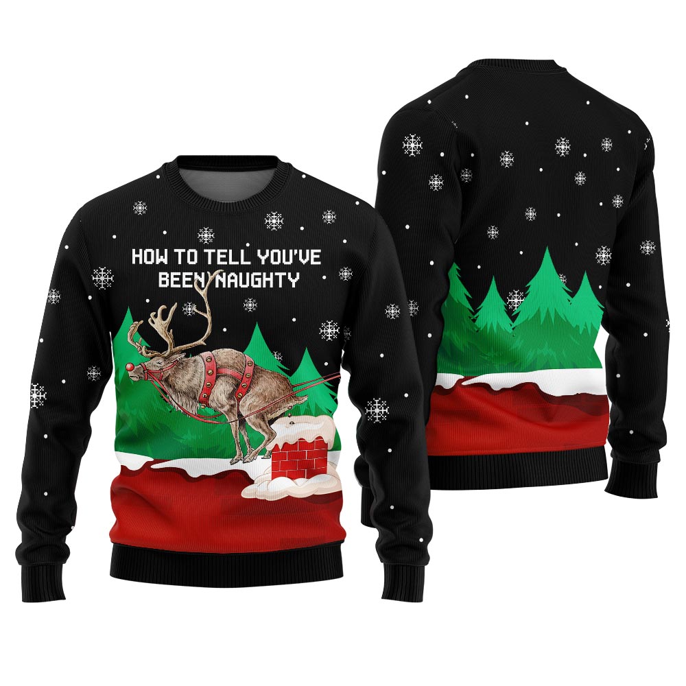 How to Tell You've Been Naughty Ugly Christmas Sweater