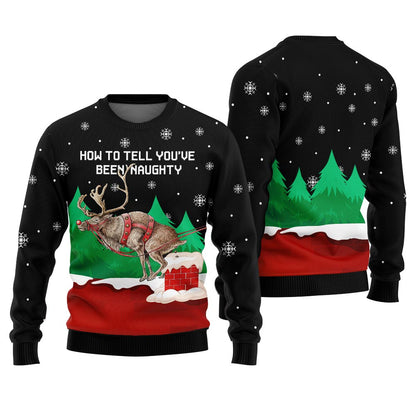 How to Tell You've Been Naughty Ugly Christmas Sweater