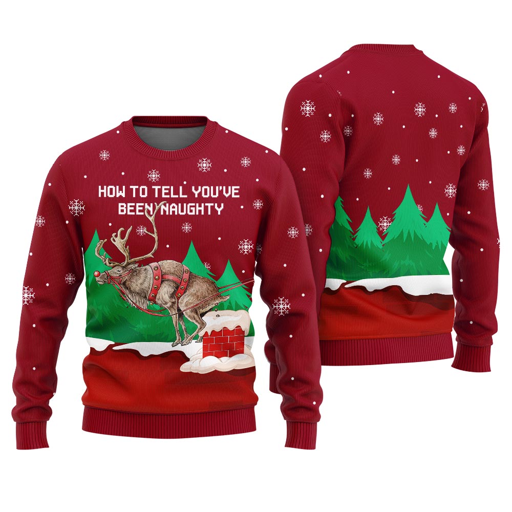 How to Tell You've Been Naughty Ugly Christmas Sweater