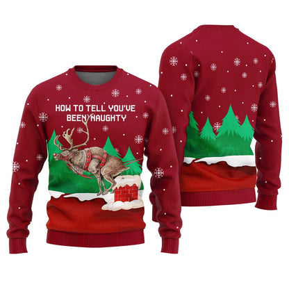 How to Tell You've Been Naughty Ugly Christmas Sweater