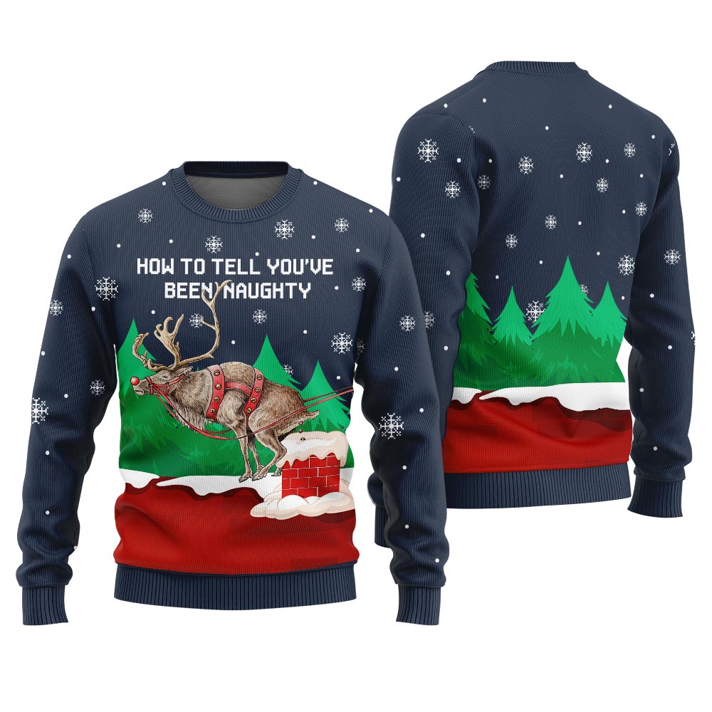 How to Tell You've Been Naughty Ugly Christmas Sweater