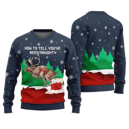 How to Tell You've Been Naughty Ugly Christmas Sweater
