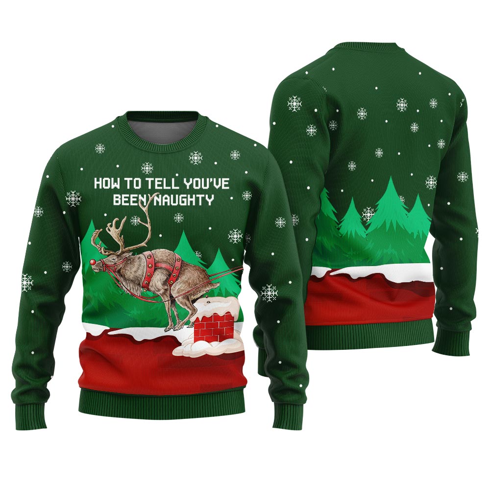 How to Tell You've Been Naughty Ugly Christmas Sweater