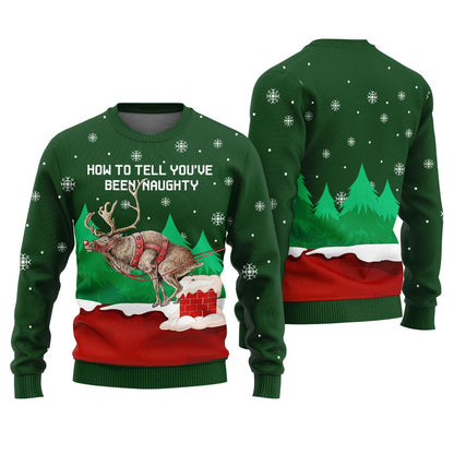 How to Tell You've Been Naughty Ugly Christmas Sweater