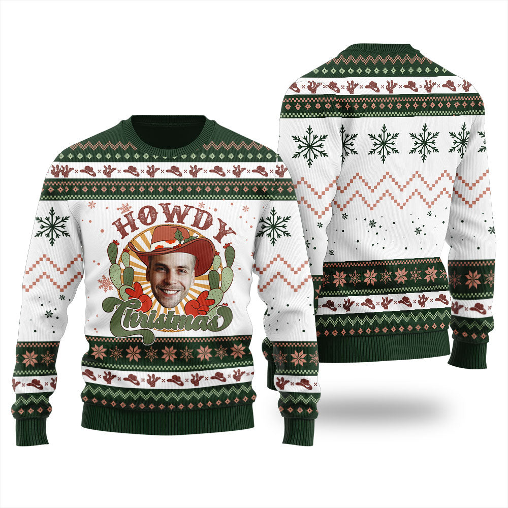 Howdy Custom Mens Christmas Sweater