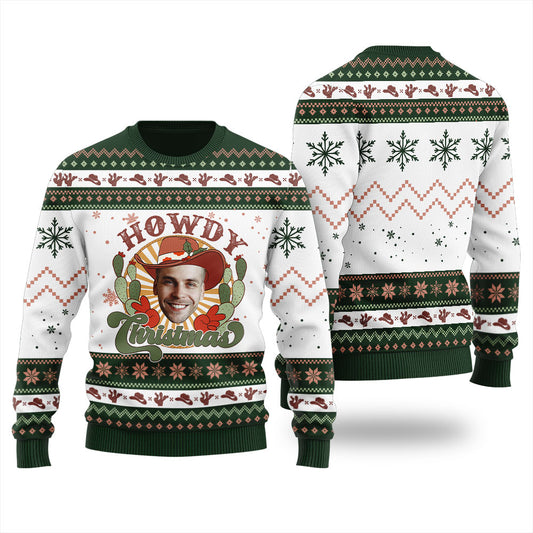 Howdy Custom Mens Christmas Sweater