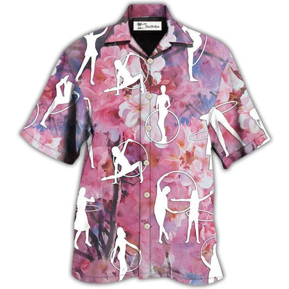 Hawaiian Shirt / Adults / S Hula Hoop Floral With Pink Color - Hawaiian Shirt 