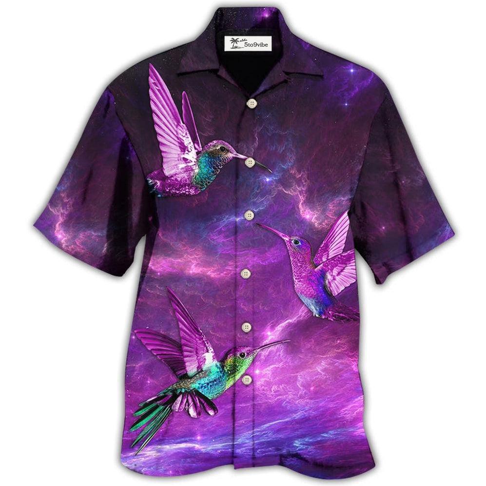 Hawaiian Shirt / Adults / S Hummingbird Love Sky In Purple - Hawaiian Shirt 