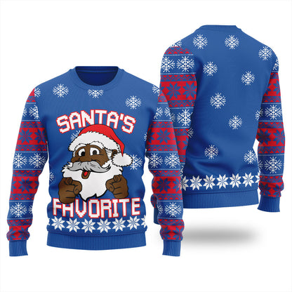Humorous African American Santa Ugly Sweater