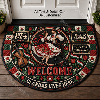 Hungarian Csárdás Personalized Half Round Mat | 5To9Vibe