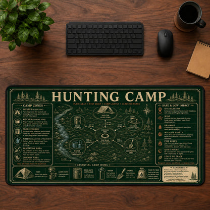 Hunting Camp Desk Mat Mouse Pad | 5To9Vibe
