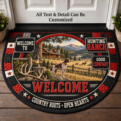 Hunting Ranch Personalized Half Round Mat | 5To9Vibe