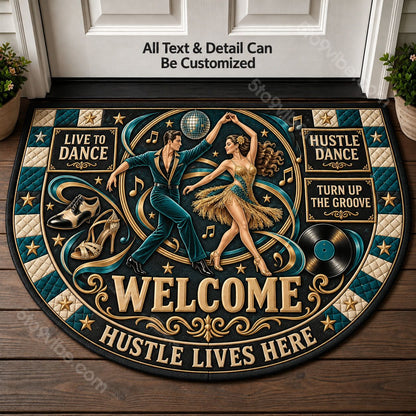 Hustle Dance Personalized Half Round Mat | 5To9Vibe