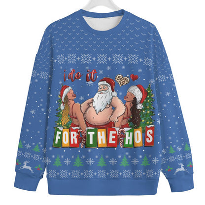 I Do It For The Hos Santa Plus Size Christmas Sweater