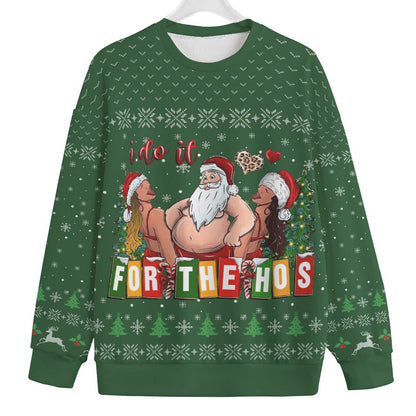 I Do It For The Hos Santa Plus Size Christmas Sweater