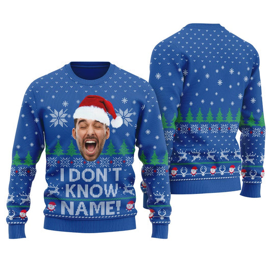 I Dont Know Margo Custom Face Christmas Sweater Men's