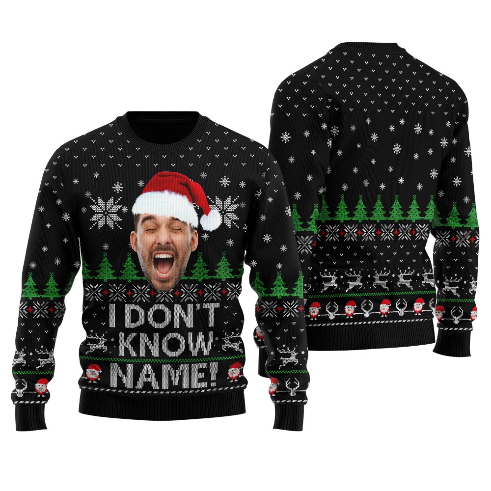 I Dont Know Margo Custom Face Christmas Sweater Men's