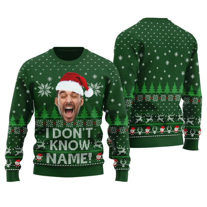 I Dont Know Margo Custom Face Christmas Sweater Men's