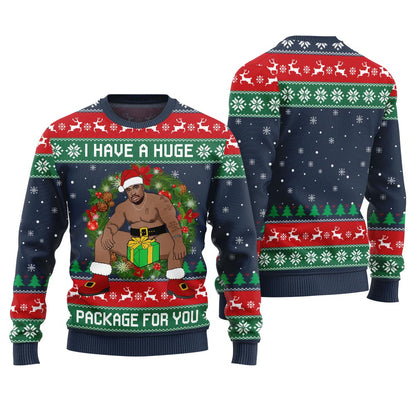 I Have A Huge Package For You Barry Wood Christmas Sweater