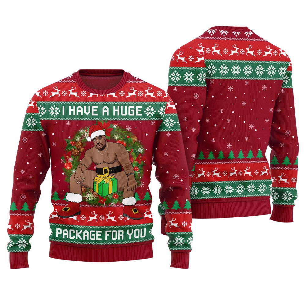 I Have A Huge Package For You Barry Wood Christmas Sweater