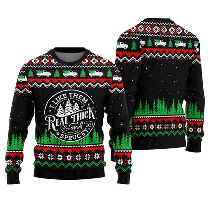 Real Thick And Sprucey Christmas Sweater Women