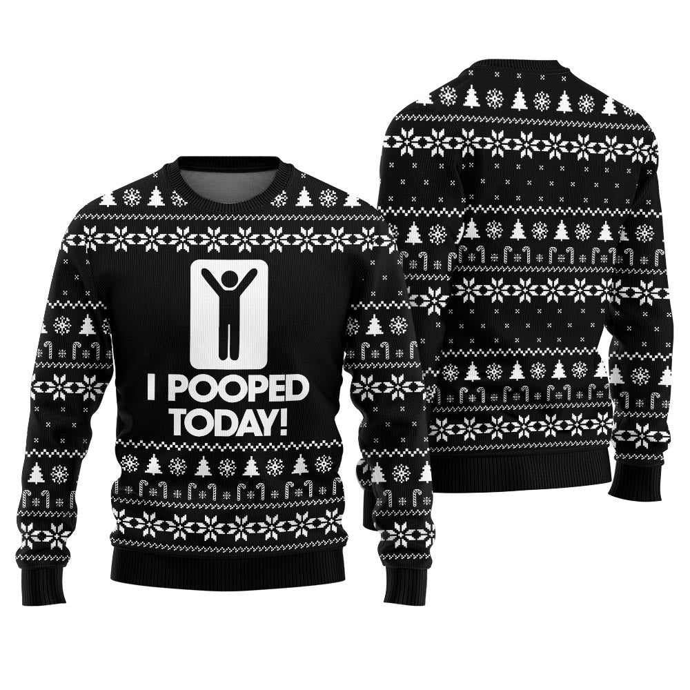 I Pooped Today Funny Ugly Christmas Sweater