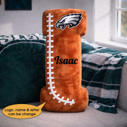 Football Pillow Custom Name and Logo All Teams 2 Irregular-Shaped Pillow Custom
