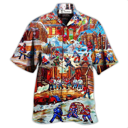 Hawaiian Shirt / Adults / S Ice Hockey Is My Life - Hawaiian Shirt 