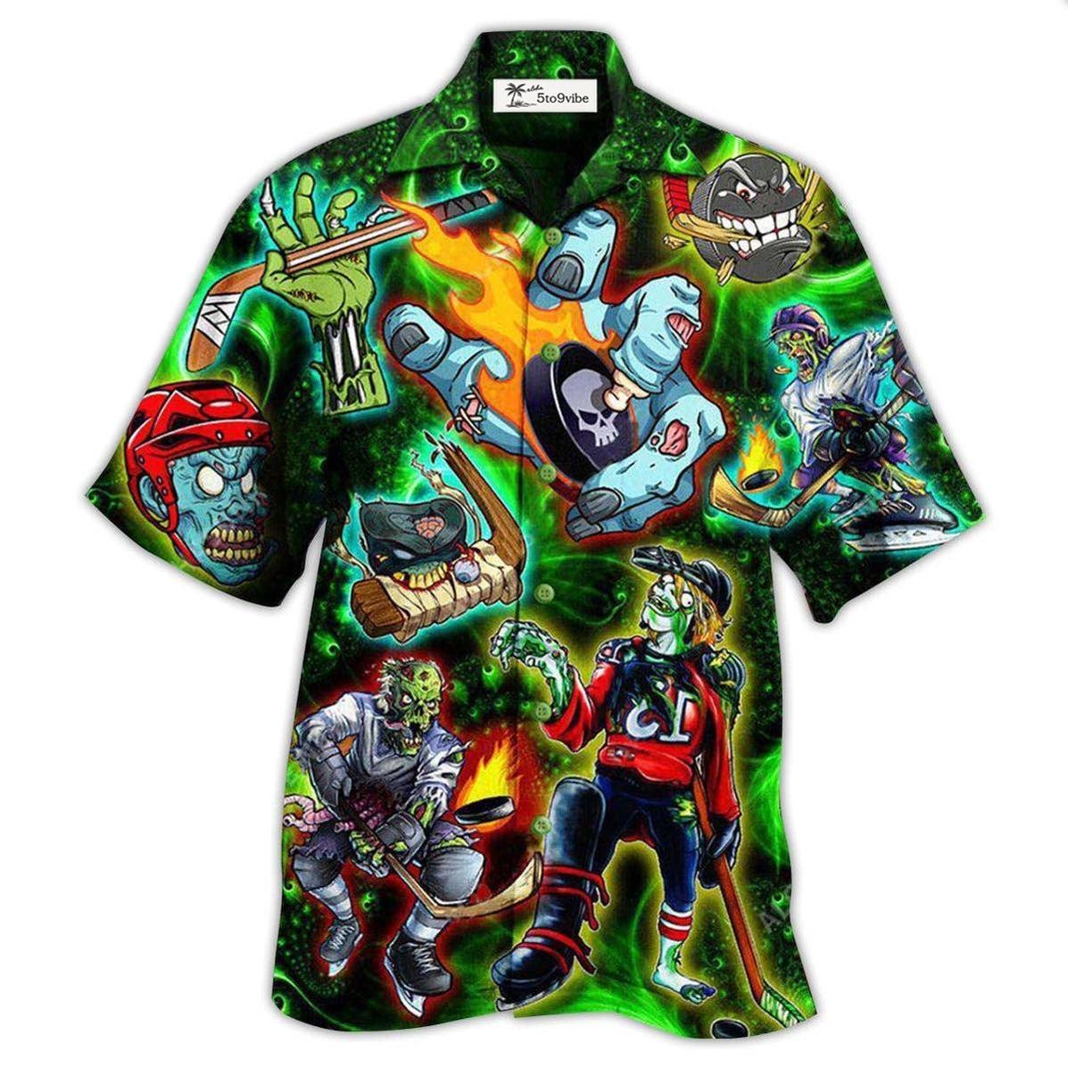 Hawaiian Shirt / Adults / S Ice Hockey Shut Your Five Hole - Hawaiian Shirt 
