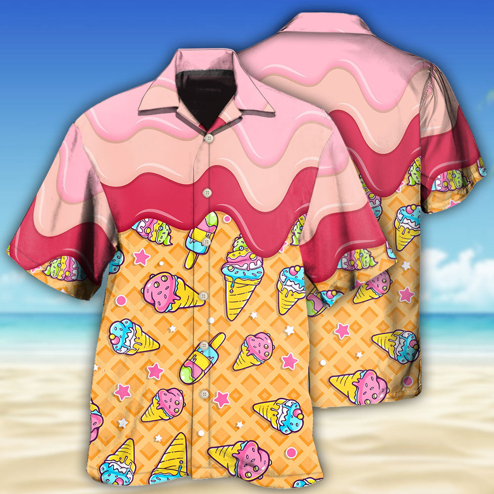 Ice Cream So Fresh Like Rose - Hawaiian Shirt 