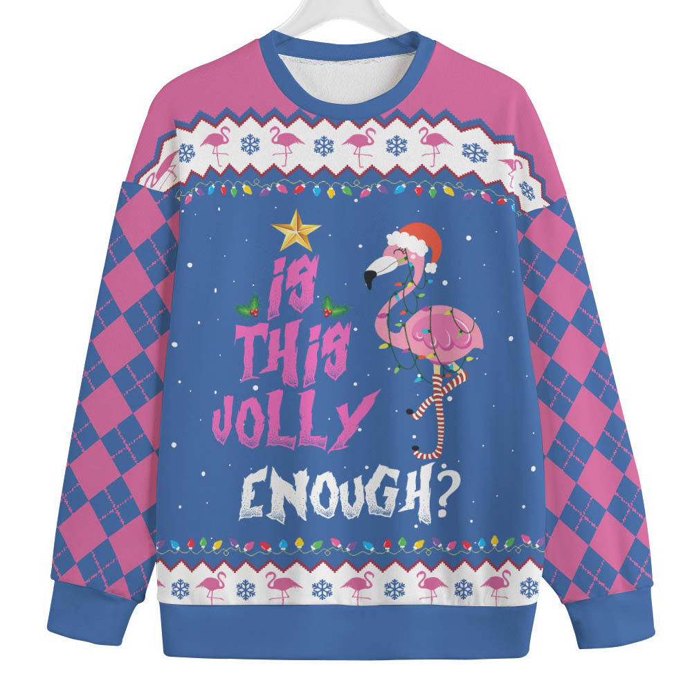 If This Jolly Enough Flamingo Plus Size Ugly Sweater