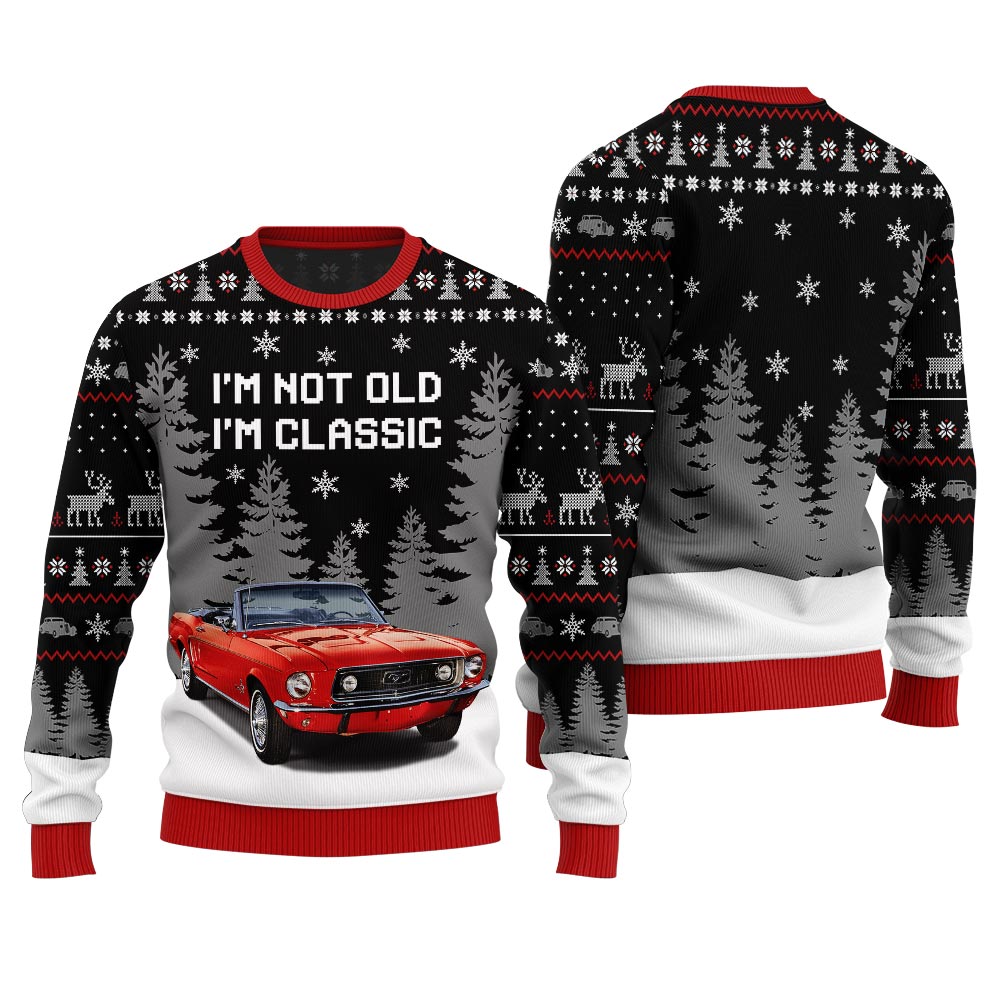 I'm Not Old I'm Classic Car Christmas Ugly Sweater