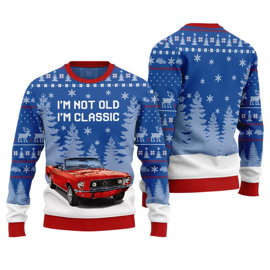I'm Not Old I'm Classic Car Christmas Ugly Sweater