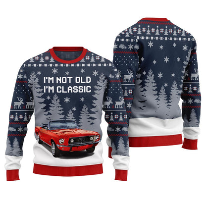 I'm Not Old I'm Classic Car Christmas Ugly Sweater
