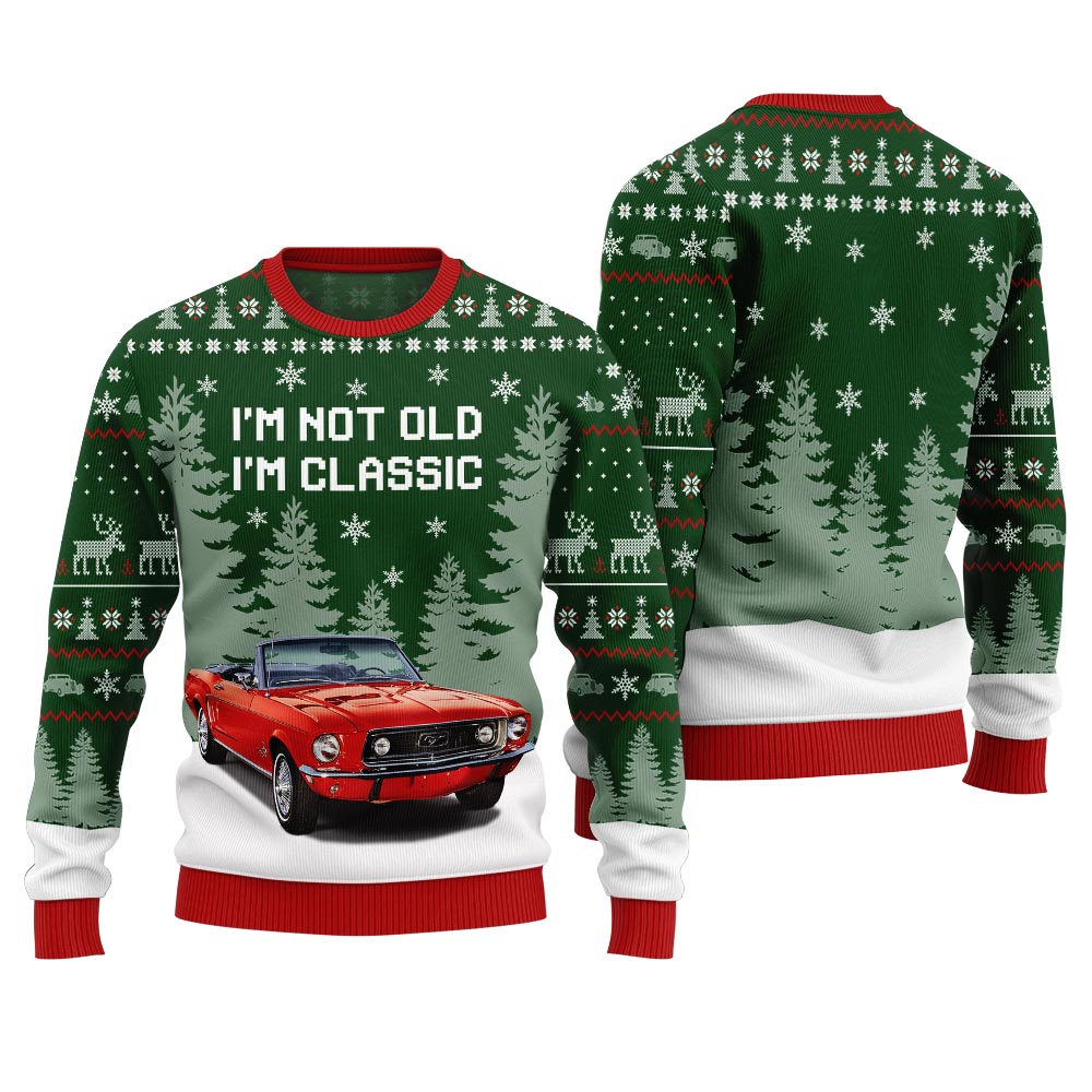 I'm Not Old I'm Classic Car Christmas Ugly Sweater