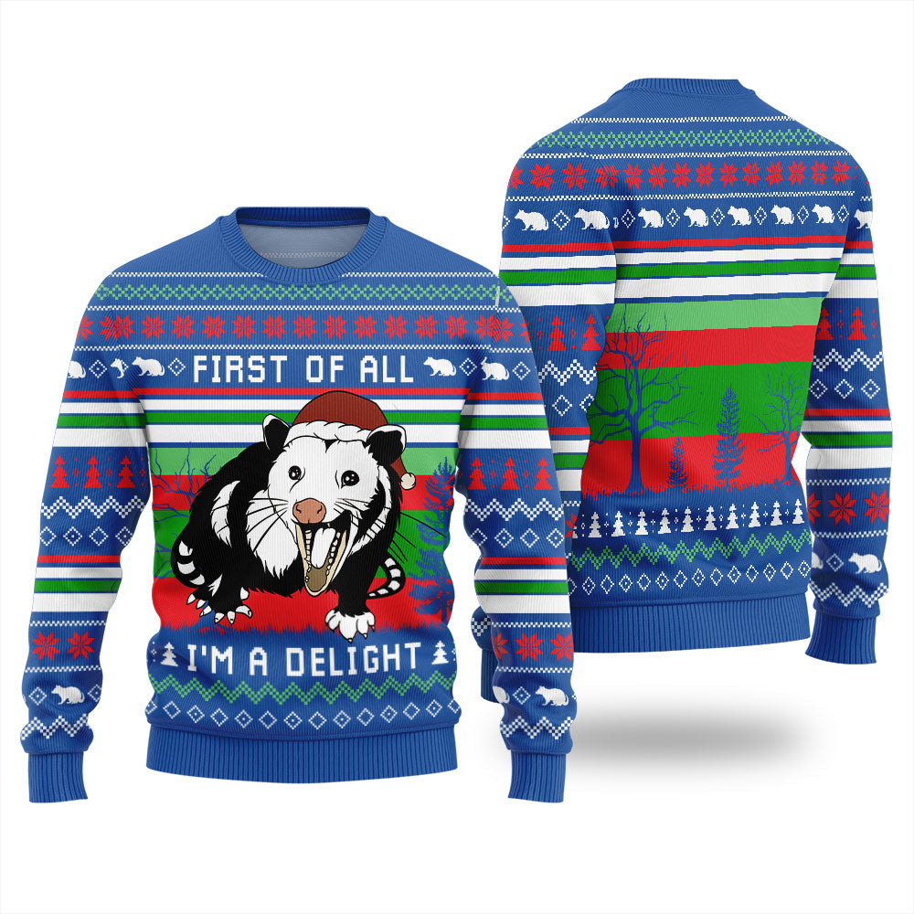 I'm a Delight Opossum Ugly Christmas Sweater