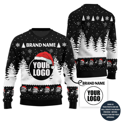 Impressive Custom Logo Ugly Christmas Sweater For Company