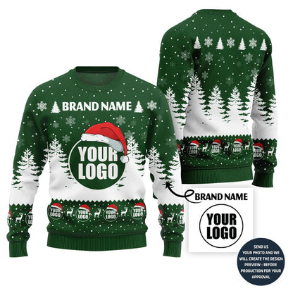 Impressive Custom Logo Ugly Christmas Sweater For Company