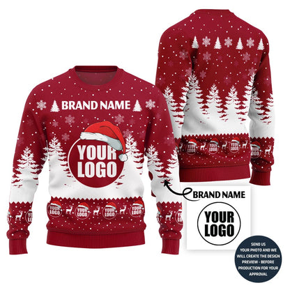 Impressive Custom Logo Ugly Christmas Sweater For Company