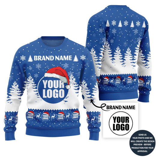 Impressive Custom Logo Ugly Christmas Sweater For Company