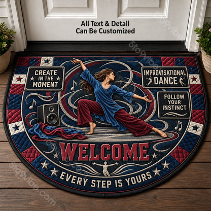 Improvisational Dance Personalized Half Round Mat | 5To9Vibe